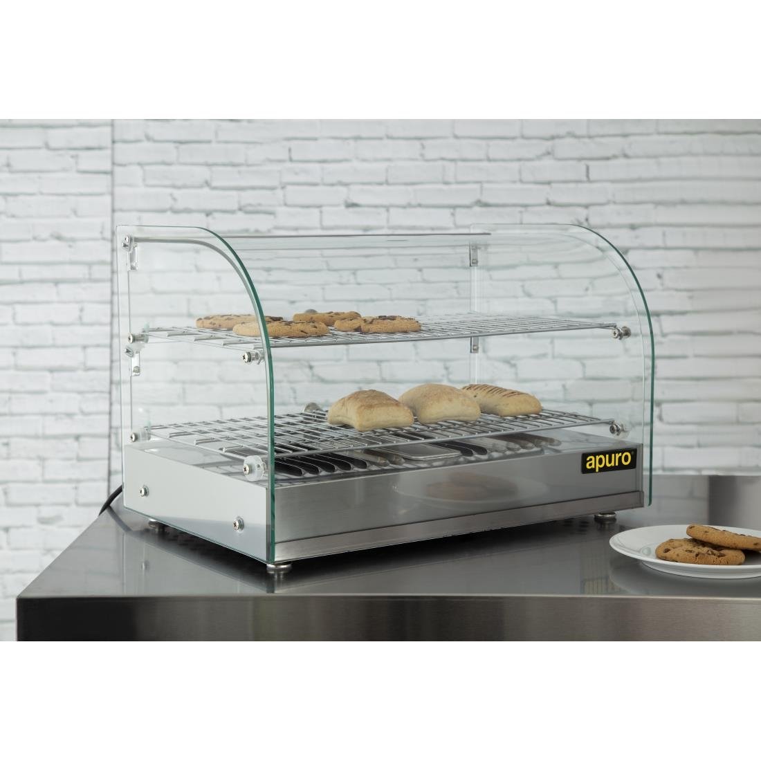 Apuro Countertop Heated Food Display 554mm Width • PAS-CK916-A