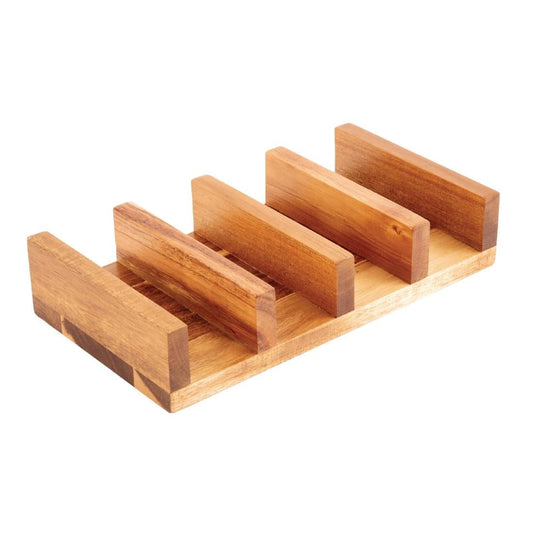 Olympia Acacia Wood Taco Stand • PAS-CK970