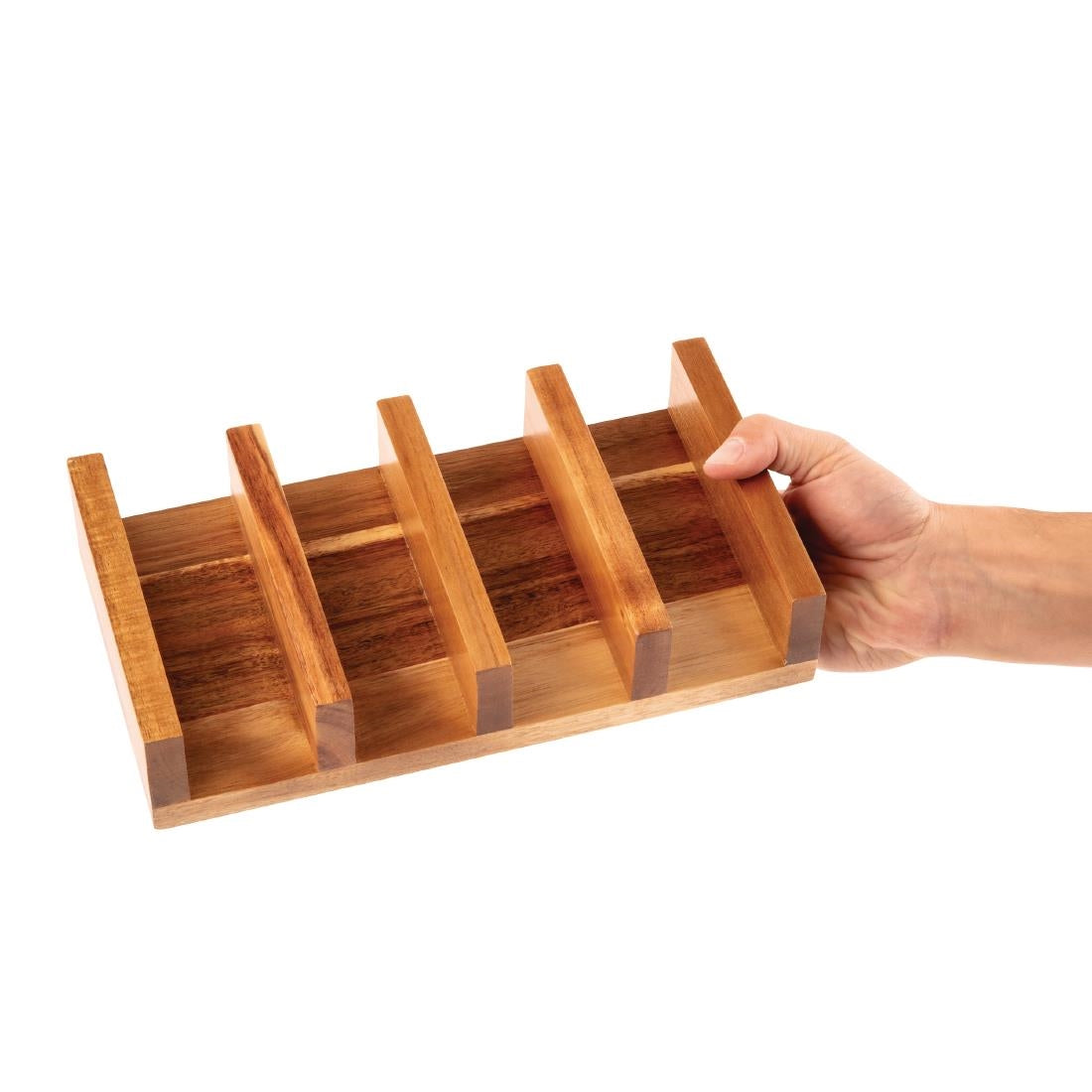 Olympia Acacia Wood Taco Stand • PAS-CK970
