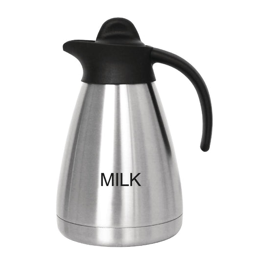 Olympia Screwtop Vacuum Jug 1Ltr Milk • PAS-CL372