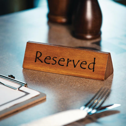 Olympia Acacia Menu Holder and Reserved Sign (10 Pack) (Pack of 10) • PAS-CL381
