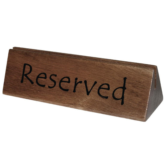 Olympia Acacia Menu Holder and Reserved Sign (10 Pack) (Pack of 10) • PAS-CL381