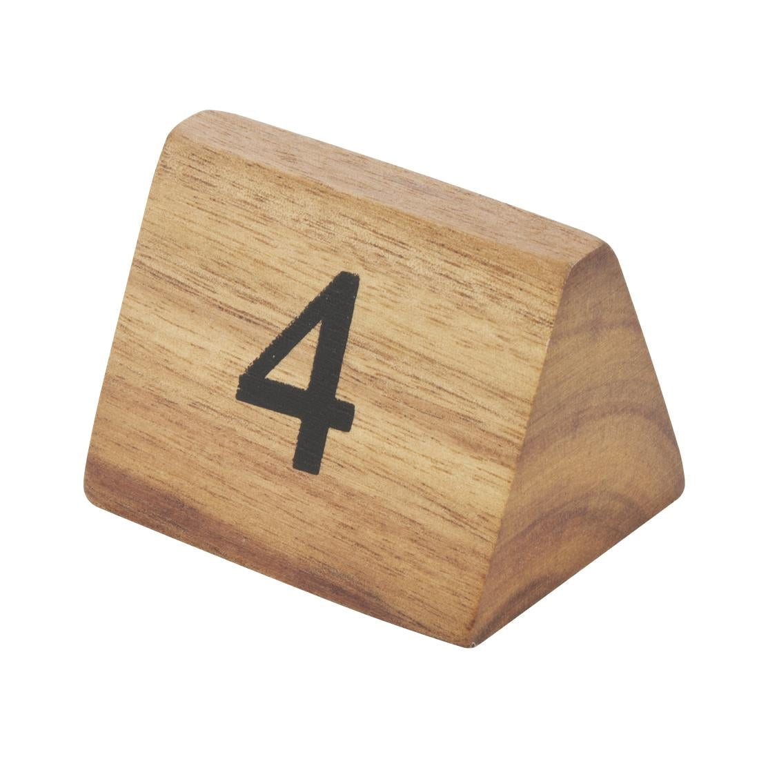 Olympia Acacia Table Number Signs Numbers 1-10 (Size: 55(H) x 35(W) x 35(D)mm / 2.1x1.3x1.3" | Pack Quantity: 10) • PAS-CL392