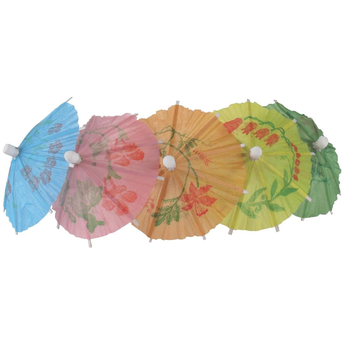 Fiesta Recyclable Paper Umbrellas Mixed Colours (144 Pack) (Pack of 144. Enhance cocktails and desserts) • PAS-CL443