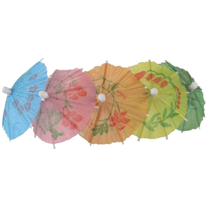 Fiesta Recyclable Paper Umbrellas Mixed Colours Pack of 144 • PAS-CL443