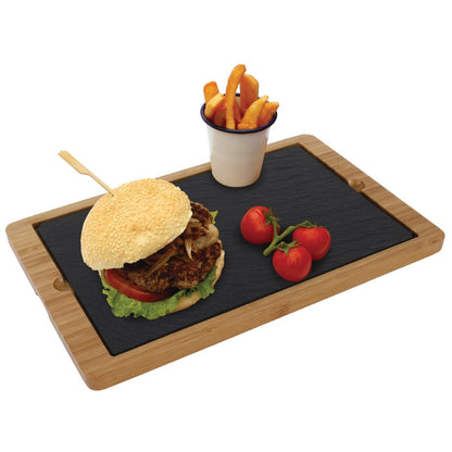Olympia Smooth Edged Slate Platters 280 x 180mm (2 Pack) • PAS-CM063