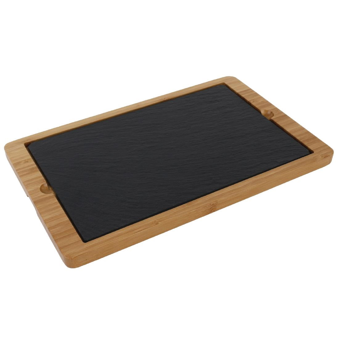 Olympia Smooth Edged Slate Platters 280 x 180mm (2 Pack) • PAS-CM063