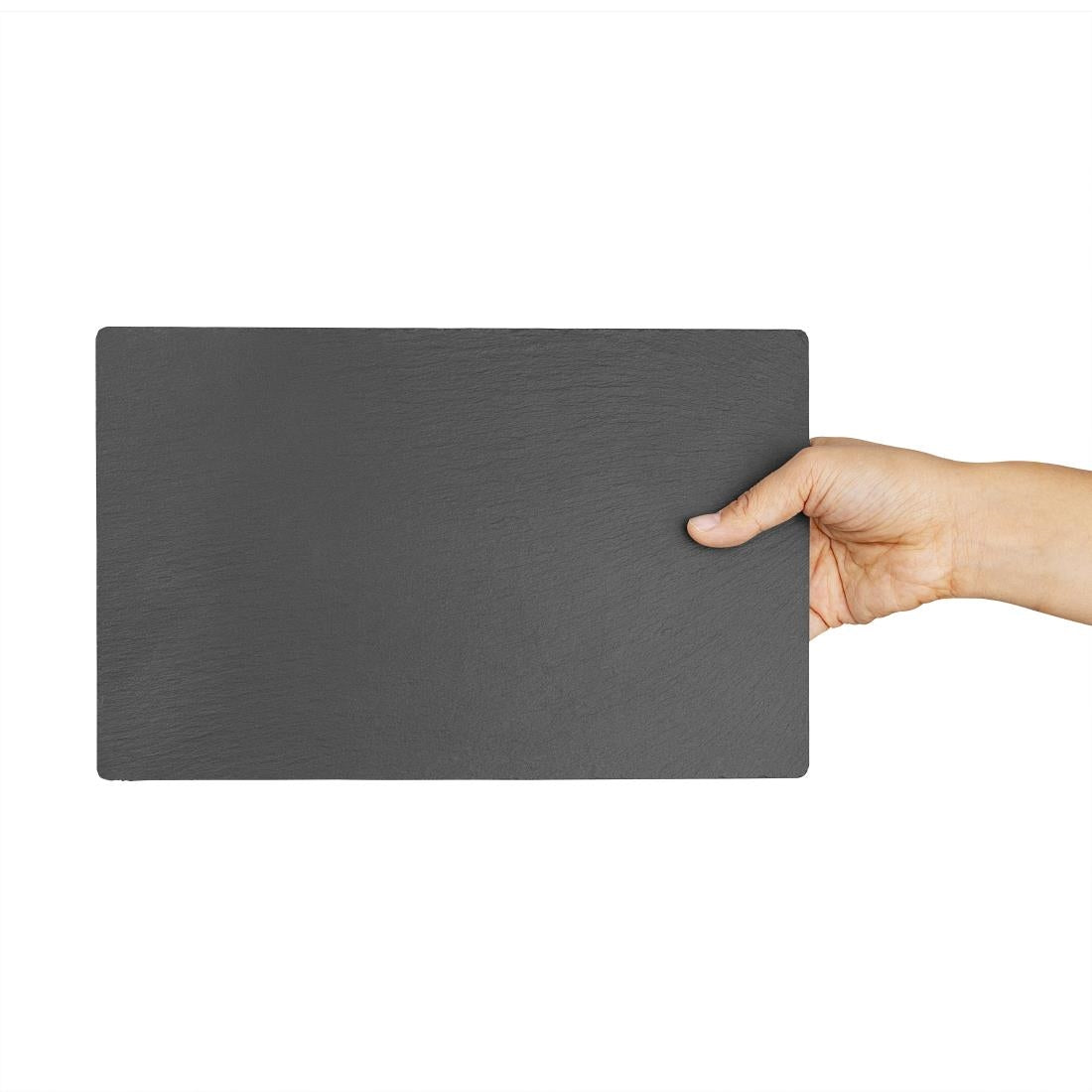 Olympia Smooth Edged Slate Platters 280 x 180mm (2 Pack) • PAS-CM063