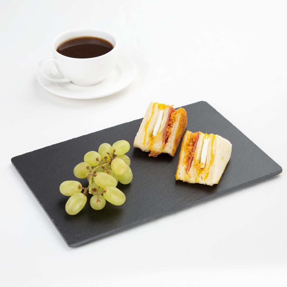 Olympia Smooth Edged Slate Platters 280 x 180mm (2 Pack) • PAS-CM063