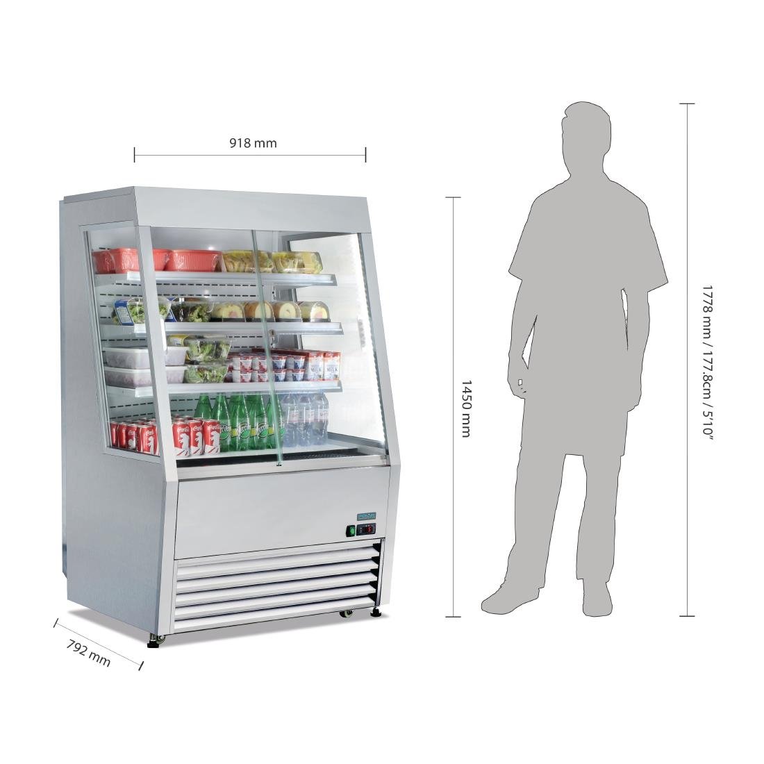 Polar G-Series Energy Efficient Multideck Display Fridge 918mm • PAS-GP295-A