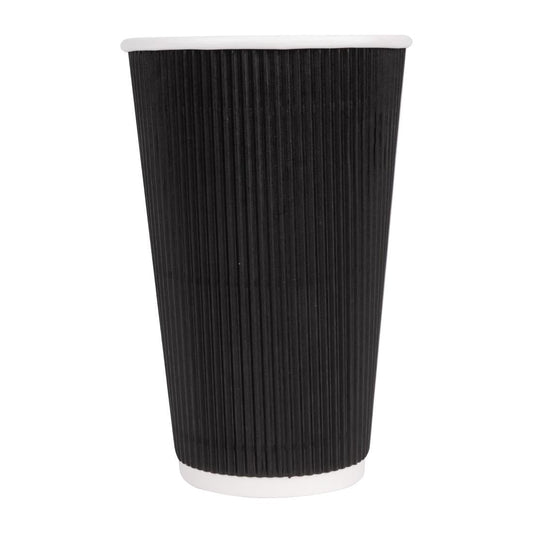 Fiesta Takeaway Coffee Cups Ripple Wall Black 450ml / 16oz • PAS-P_CM542