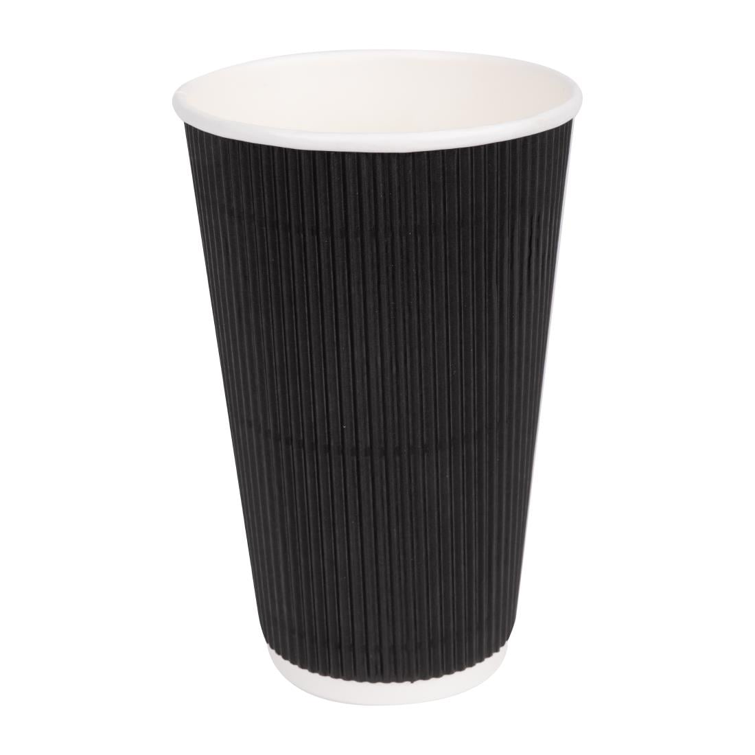 Fiesta Takeaway Coffee Cups Ripple Wall Black 450ml / 16oz • PAS-P_CM542