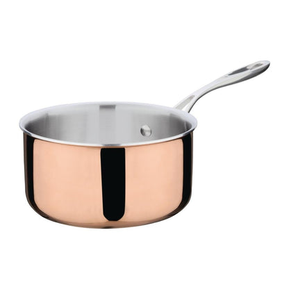 Vogue Copper Tri-Wall Saucepan 180mm • PAS-CM675