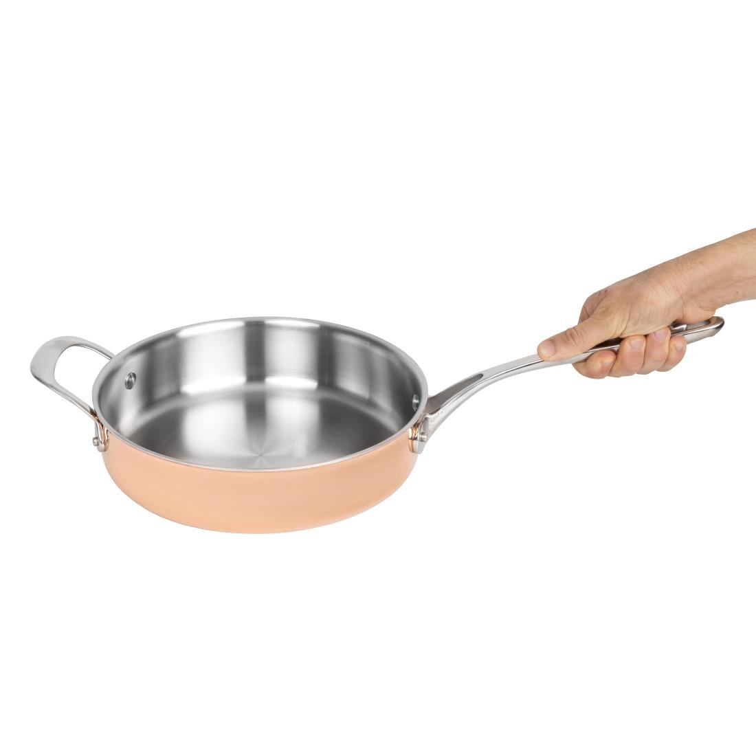 Vogue Copper Tri-Wall Sauté Pan 240mm • PAS-CM676