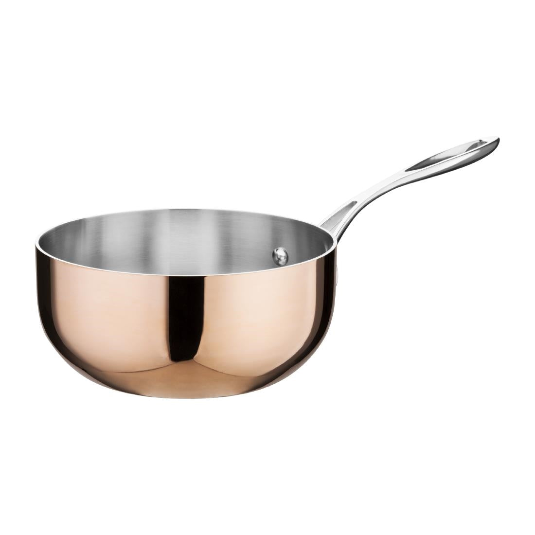 Vogue Copper Tri-Wall Flared Sauté Pan 200mm • PAS-CM677