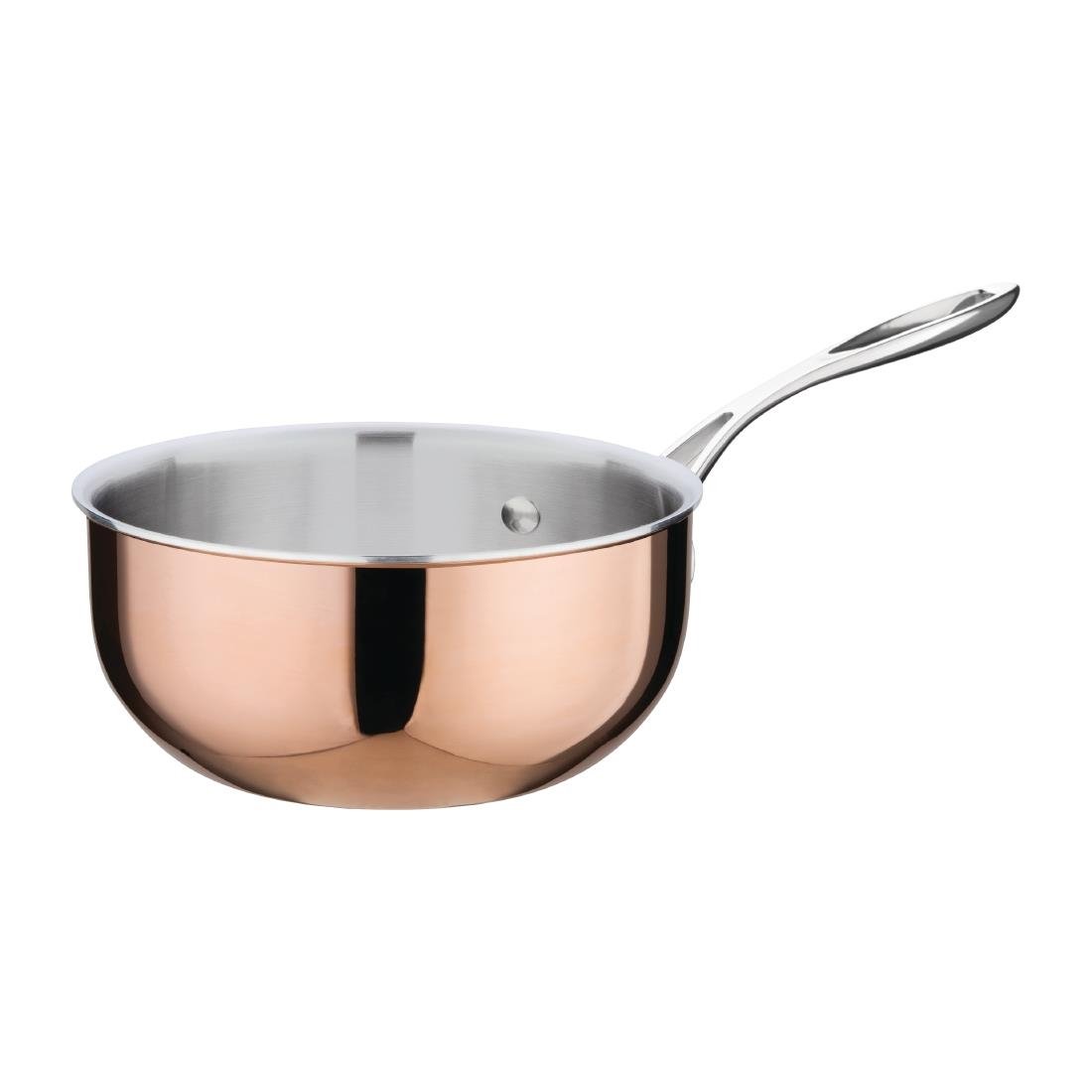 Vogue Copper Tri-Wall Flared Sauté Pan 200mm • PAS-CM677