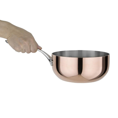 Vogue Copper Tri-Wall Flared Sauté Pan 200mm • PAS-CM677