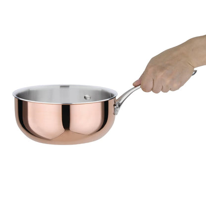 Vogue Copper Tri-Wall Flared Sauté Pan 200mm • PAS-CM677