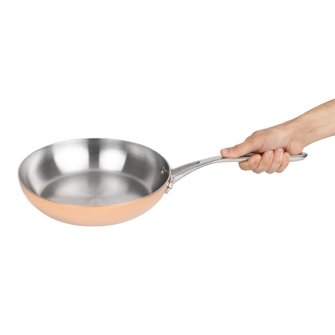 Vogue Copper Tri-Wall Frying Pan 240mm • PAS-CM679