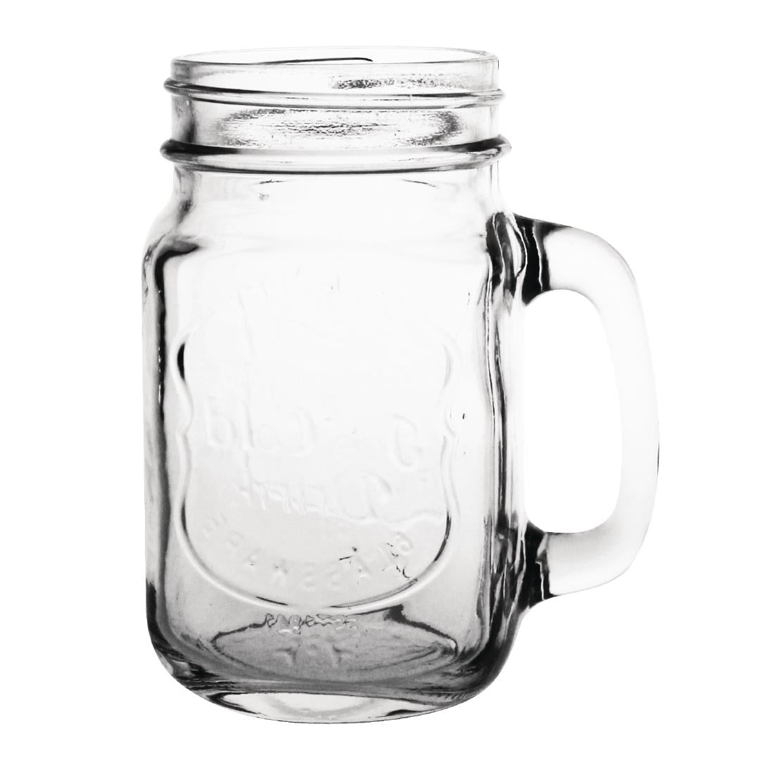Olympia Glass Handled Mason Jars - 470ml (Pack 12) • PAS-CM698