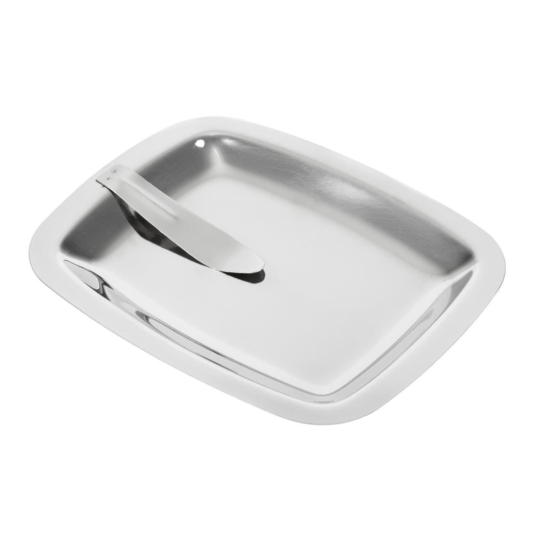 Olympia Square Stainless Steel Tip Tray With Bill Clip • PAS-CM759