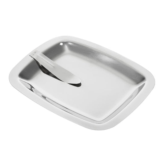 Olympia Square Stainless Steel Tip Tray With Bill Clip • PAS-CM759
