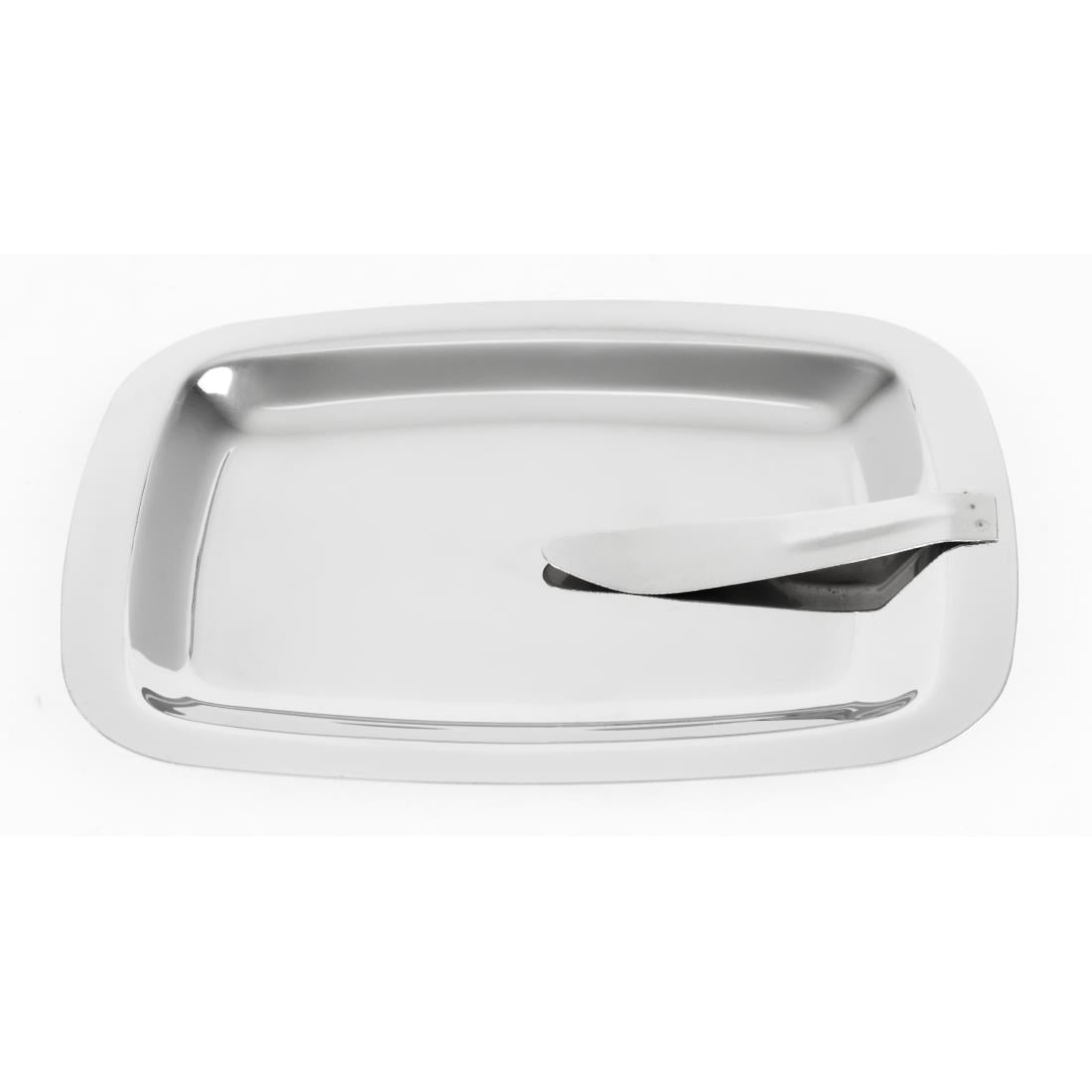 Olympia Square Stainless Steel Tip Tray With Bill Clip • PAS-CM759