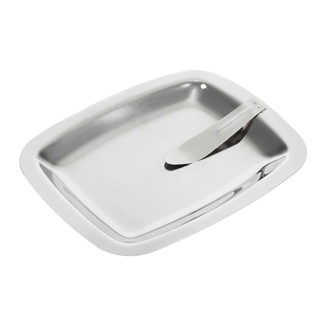 Olympia Square Stainless Steel Tip Tray With Bill Clip • PAS-CM759