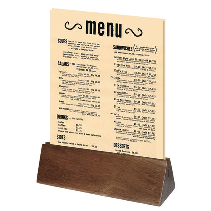 Olympia Acacia Menu Holder (10 Pack) (Acacia wood. Holds up to A4. Pack quantity: 10) • PAS-CM921