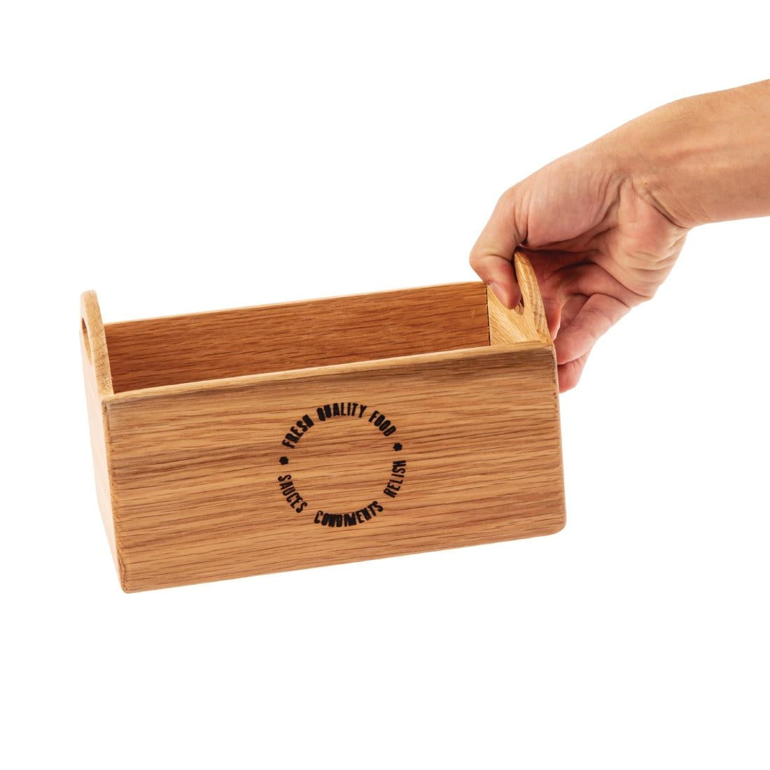 Olympia Oak Printed Table Caddy 230mm • PAS-CN517