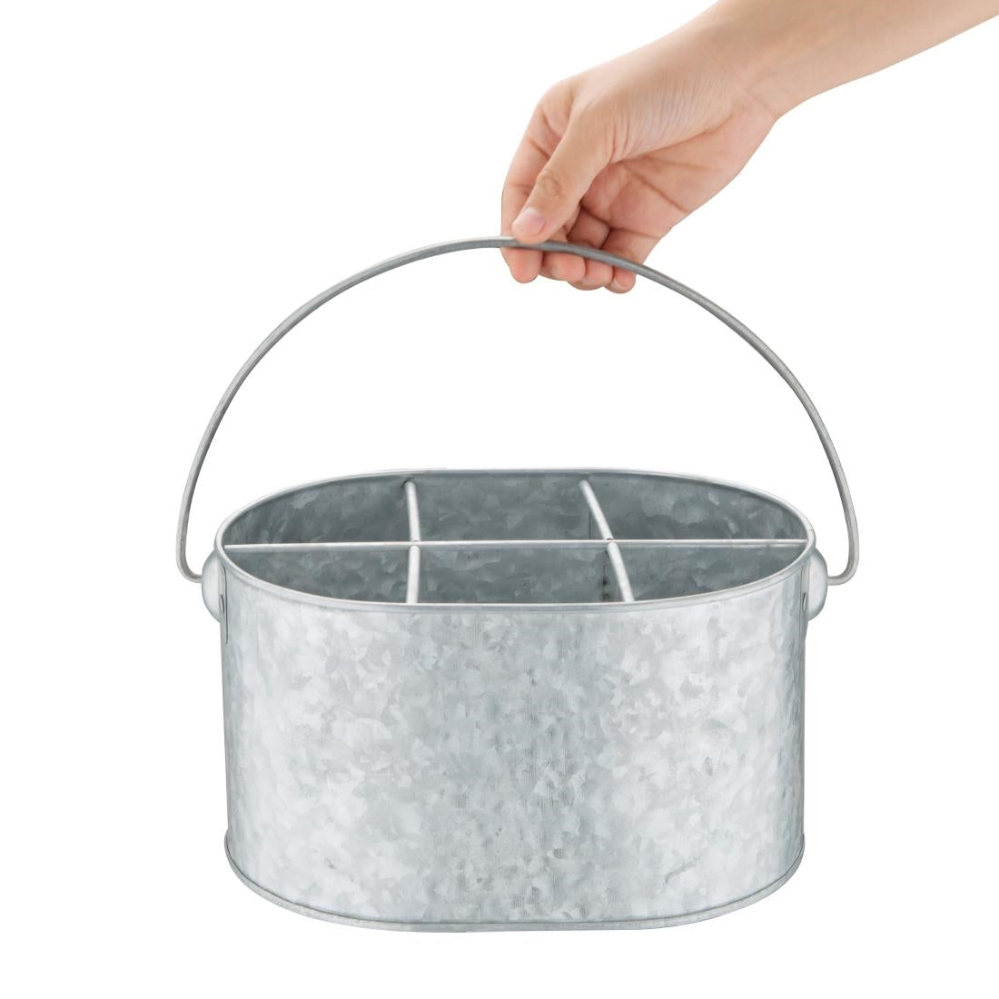 Olympia Galvanised Table Tidy - 135(H)x240(W)x175(D)mm • PAS-CN520
