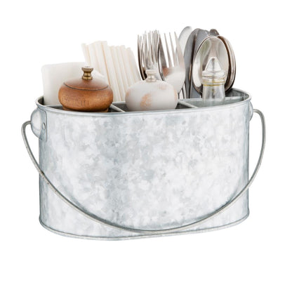 Olympia Galvanised Table Tidy - 135(H)x240(W)x175(D)mm • PAS-CN520