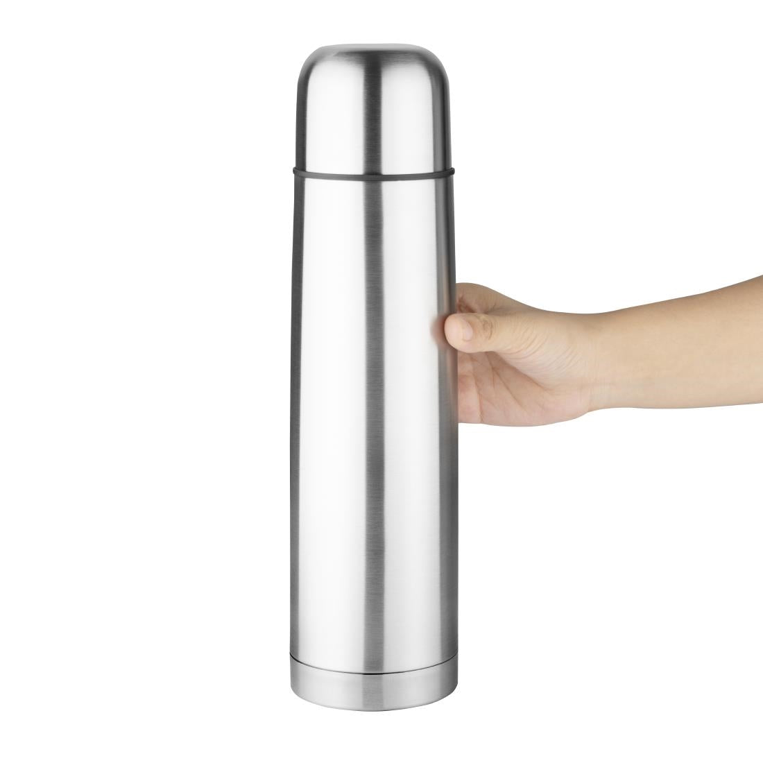 Olympia Vacuum Flask Stainless Steel 1Ltr • PAS-CN696