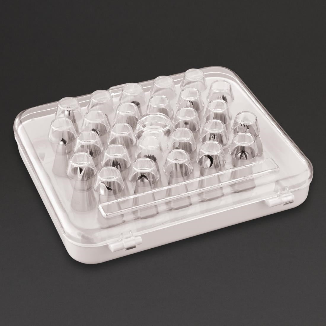 Vogue Cake Decorating 26 Assorted Piping Nozzles (Pack of 26 Assorted Tubes. Material: Stainless Steel) • PAS-CP107