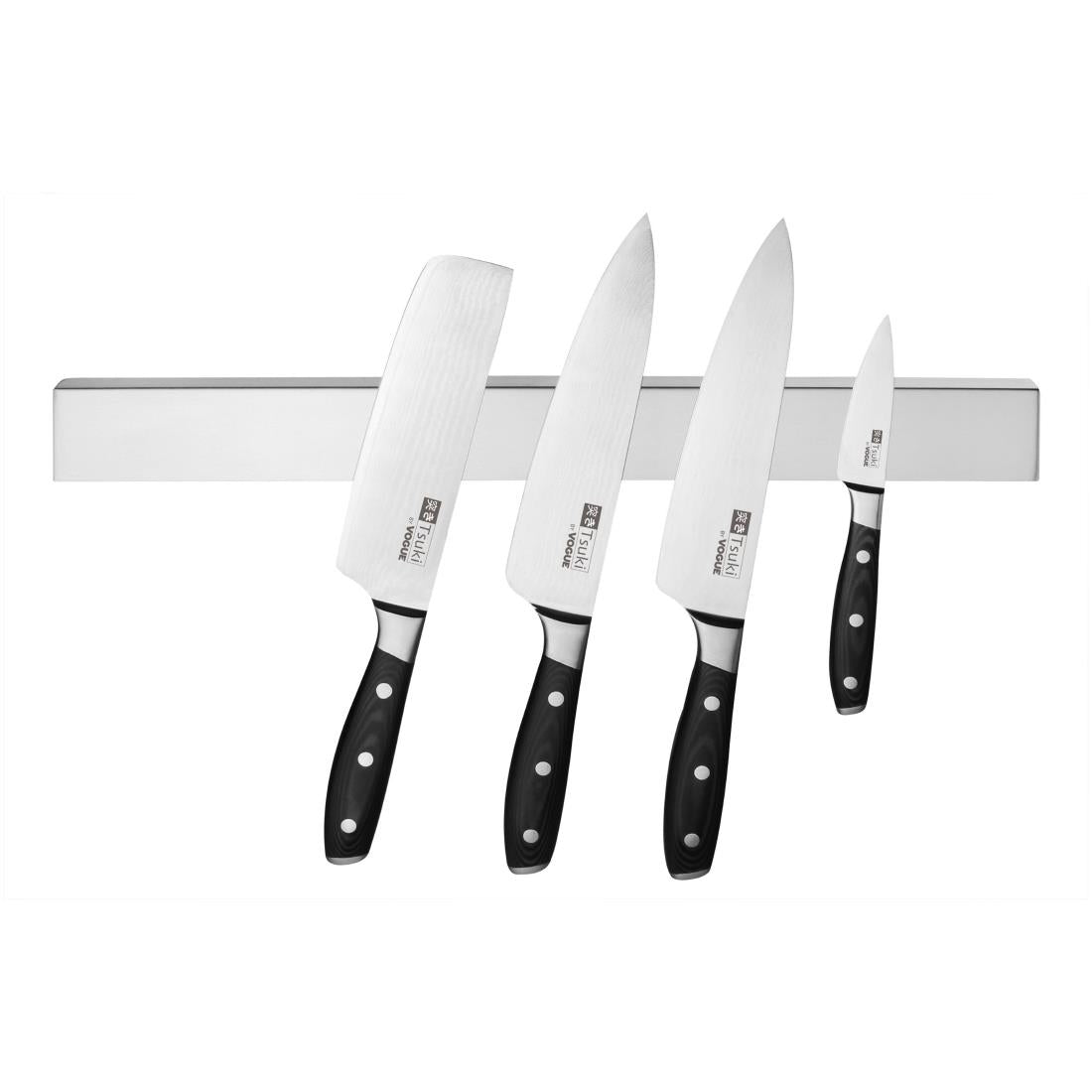 Vogue Stainless Steel Magnetic Knife Rack 450mm • PAS-CP118