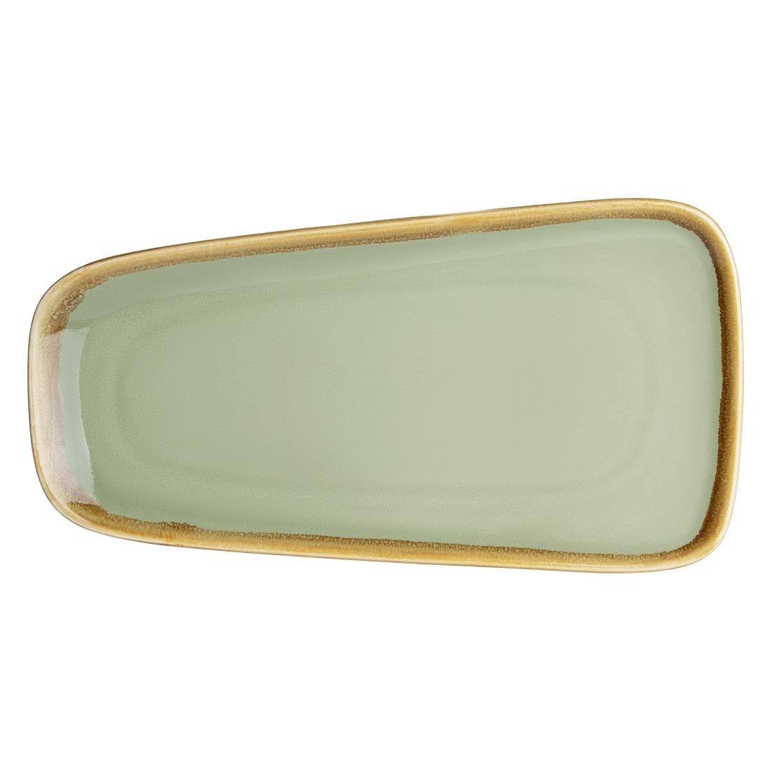 Olympia Kiln Moss Platter Medium - 295x142x23mm 11 3/5x 5 3/5x 1" (4 Pack) • PAS-CP173