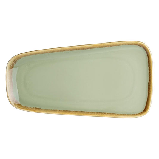 Olympia Kiln Moss Platter Medium - 295x142x23mm 11 3/5x 5 3/5x 1" (4 Pack) • PAS-CP173