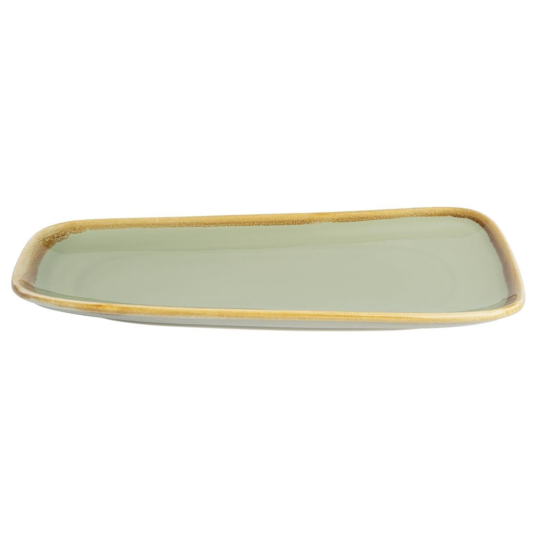 Olympia Kiln Moss Platter Medium - 295x142x23mm 11 3/5x 5 3/5x 1" (4 Pack) • PAS-CP173