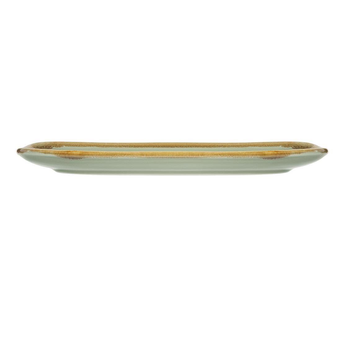 Olympia Kiln Moss Platter Medium - 295x142x23mm 11 3/5x 5 3/5x 1" (4 Pack) • PAS-CP173