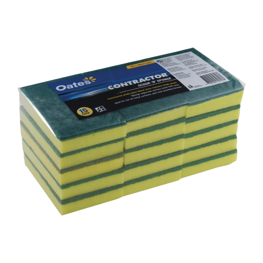 Oates Contractor Scour n Sponge (15 Pack) (Pack Quantity: 15) • PAS-CP617