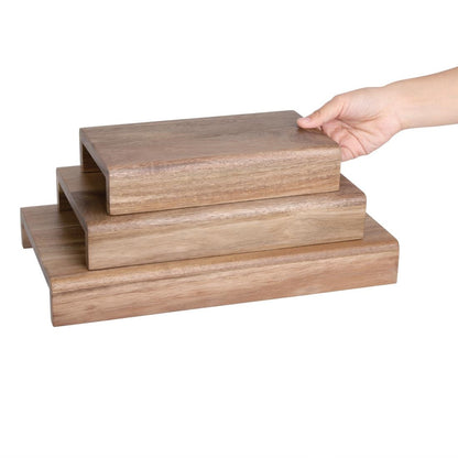 Olympia Acacia Wood Riser Set (3 Pack) • PAS-CP697