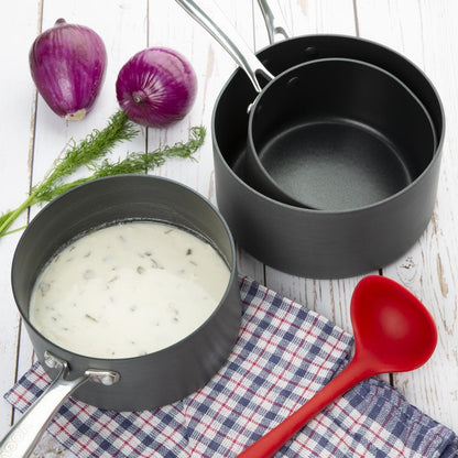 Vogue Anodised Aluminium Non-Stick Saucepan 200mm • PAS-CP763