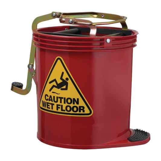 Oates Contractor Roller Wringer Bucket Red 15Ltr • PAS-CR725