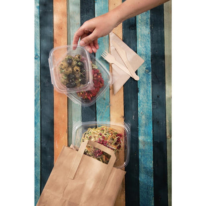 Fiesta Recyclable Flat Handle Paper Bags Brown (250 Pack) (Sizes: Small - Large. Pack Quantity: 250) • PAS-P_JA527
