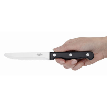 Special Offer Olympia Rounded Steak Knives Black (60 Pack) (Length: 215mm. 18/0 stainless steel. 60 Pack) • PAS-HU764