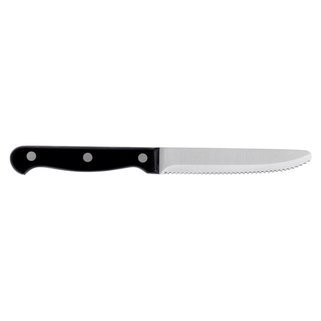Special Offer Olympia Rounded Steak Knives Black (60 Pack) (Length: 215mm. 18/0 stainless steel. 60 Pack) • PAS-HU764