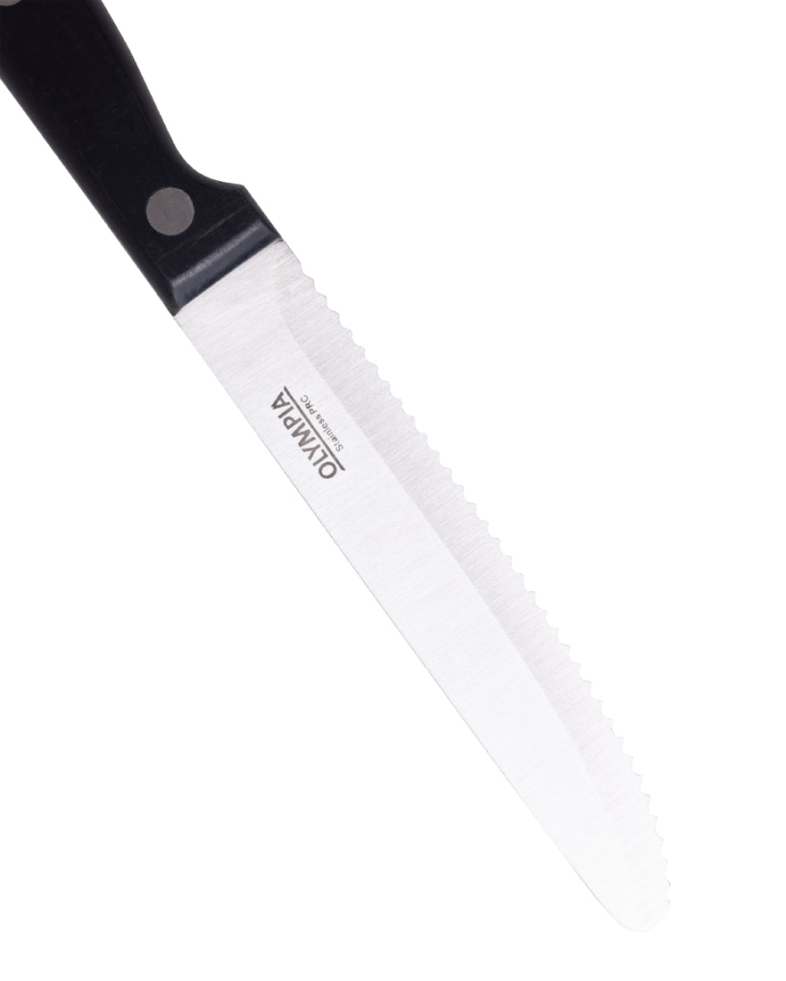 Olympia Rounded Steak Knife Black - 114mm 4 1/2" (Box 12) • PAS-CS716