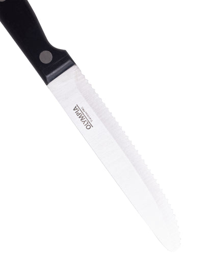 Olympia Rounded Steak Knife Black - 114mm 4 1/2" (Box 12) • PAS-CS716