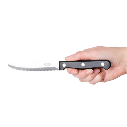 Olympia Rounded Steak Knife Black - 114mm 4 1/2" (Box 12) • PAS-CS716