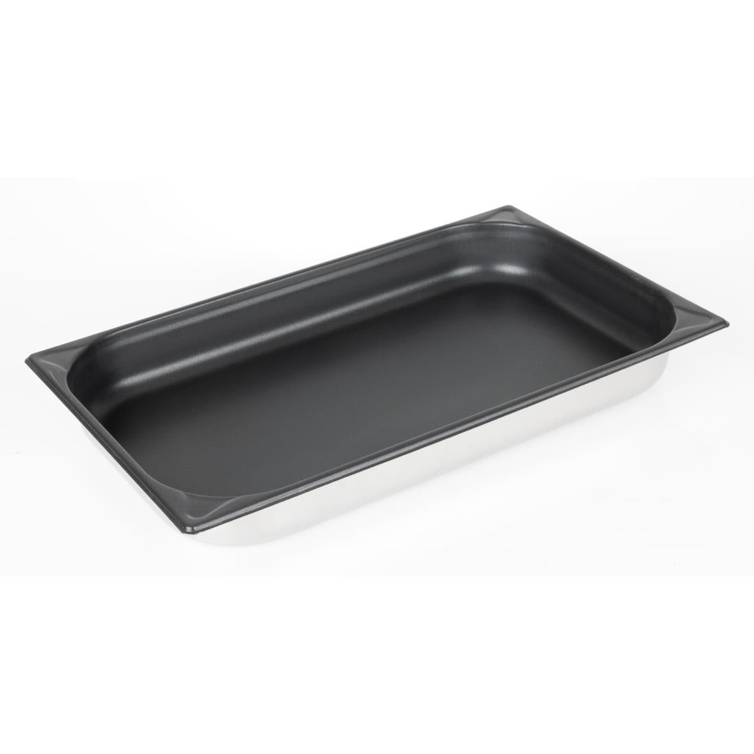 Vogue Stainless Steel Heavy Duty Non-Stick 1/1 Gastronorm Tray 65mm • PAS-CS753
